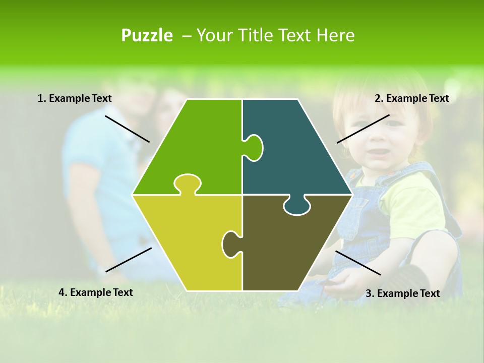 Child Rest Green PowerPoint Template