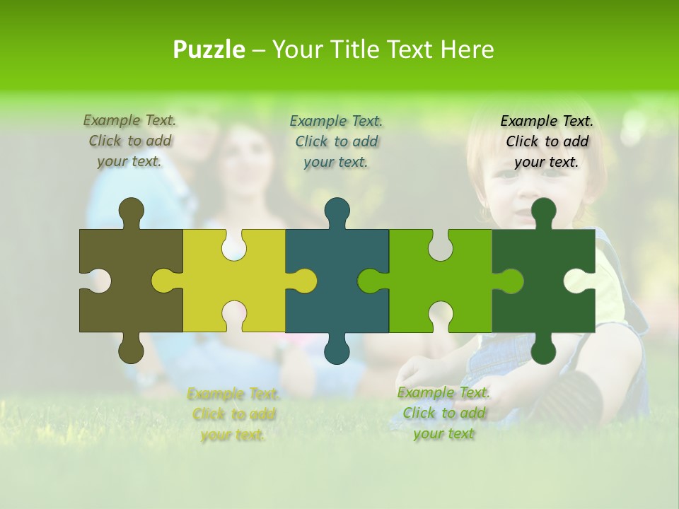 Child Rest Green PowerPoint Template