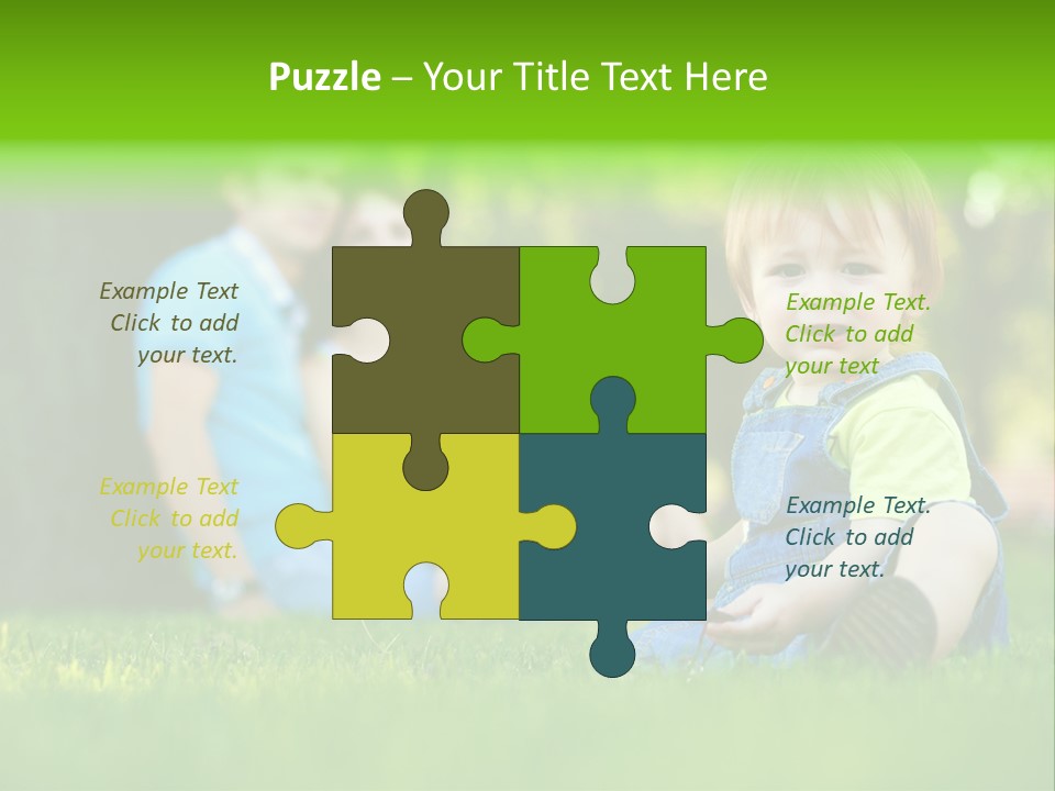 Child Rest Green PowerPoint Template
