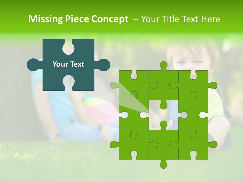 Child Rest Green PowerPoint Template