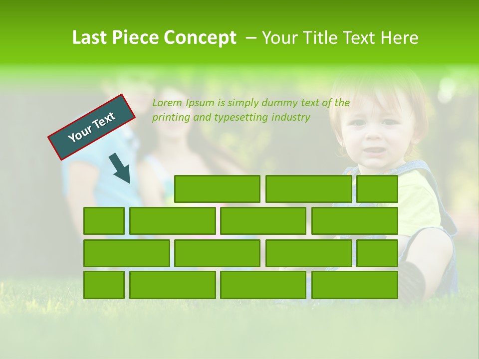 Child Rest Green PowerPoint Template