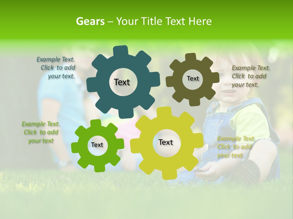 Child Rest Green PowerPoint Template