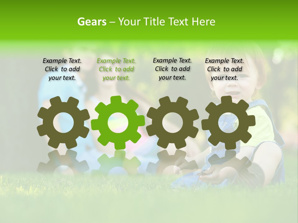 Child Rest Green PowerPoint Template