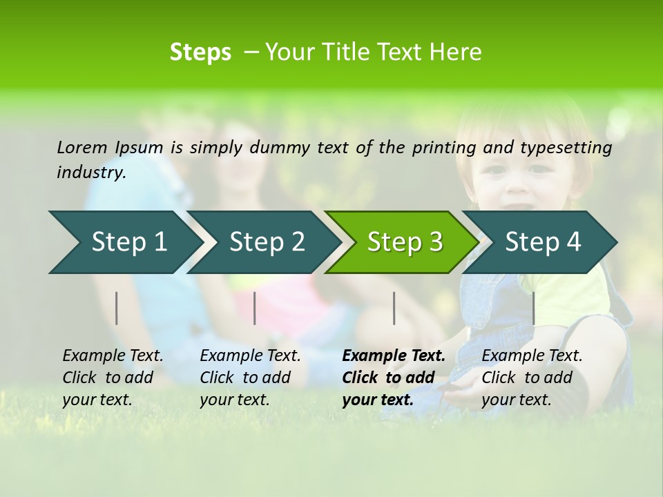 Child Rest Green PowerPoint Template