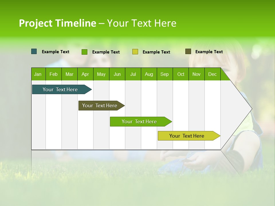 Child Rest Green PowerPoint Template