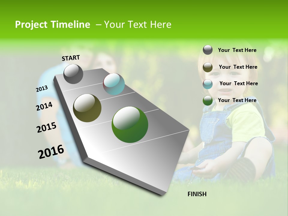 Child Rest Green PowerPoint Template