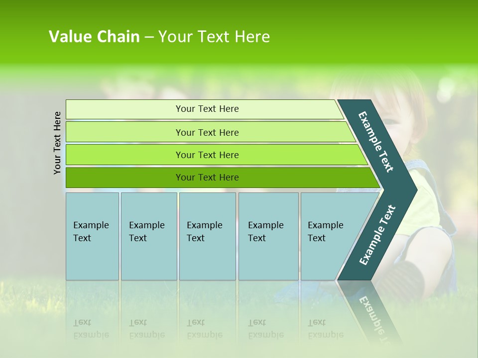 Child Rest Green PowerPoint Template