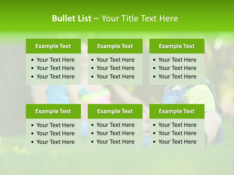 Child Rest Green PowerPoint Template