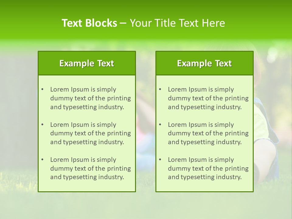 Child Rest Green PowerPoint Template