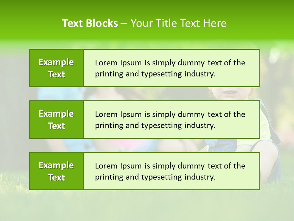 Child Rest Green PowerPoint Template
