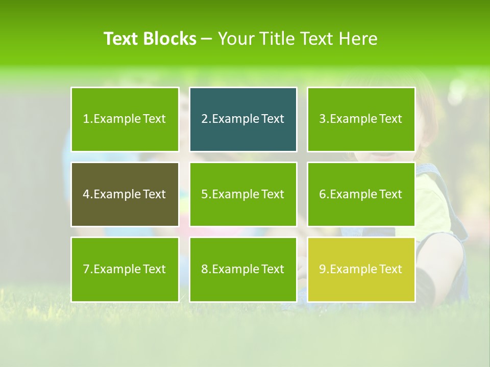 Child Rest Green PowerPoint Template