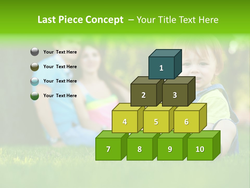 Child Rest Green PowerPoint Template