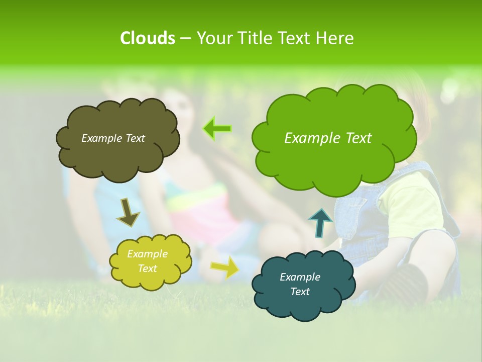 Child Rest Green PowerPoint Template