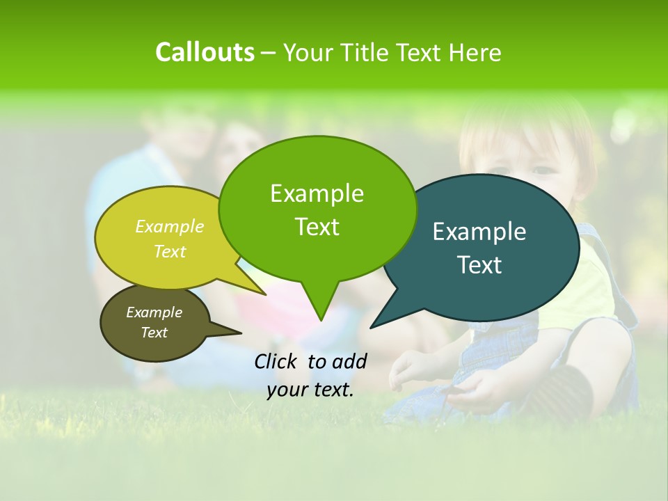 Child Rest Green PowerPoint Template