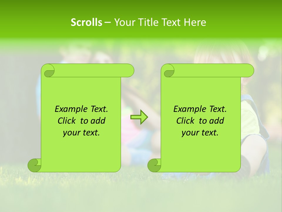 Child Rest Green PowerPoint Template