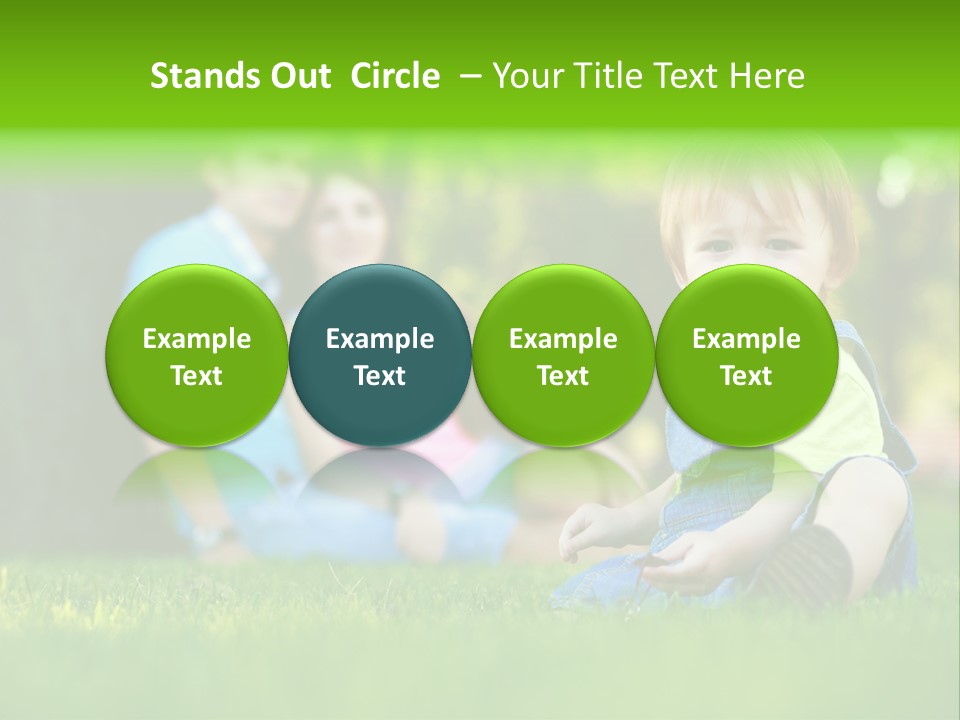 Child Rest Green PowerPoint Template