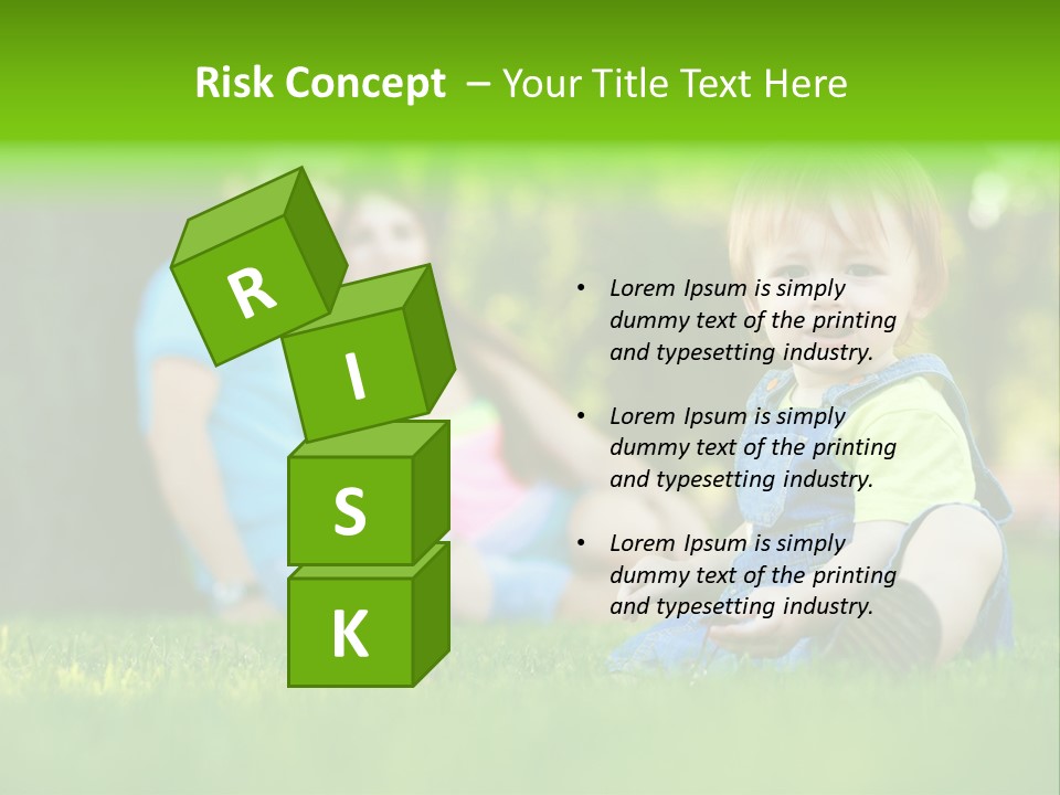 Child Rest Green PowerPoint Template