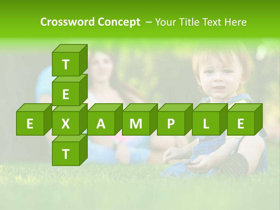 Child Rest Green PowerPoint Template
