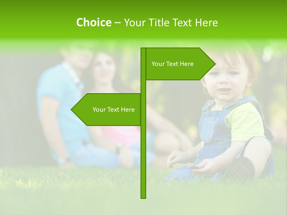 Child Rest Green PowerPoint Template