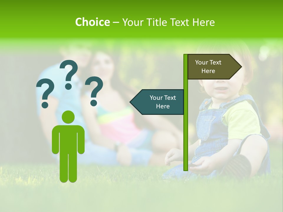 Child Rest Green PowerPoint Template