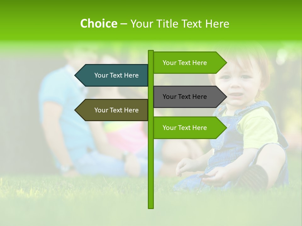 Child Rest Green PowerPoint Template
