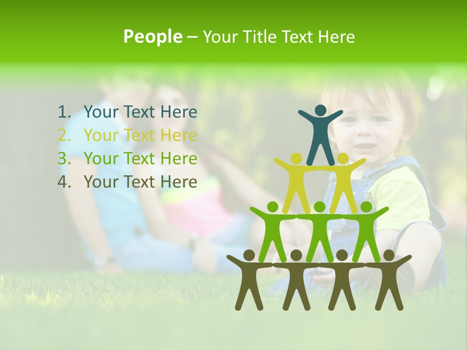 Child Rest Green PowerPoint Template