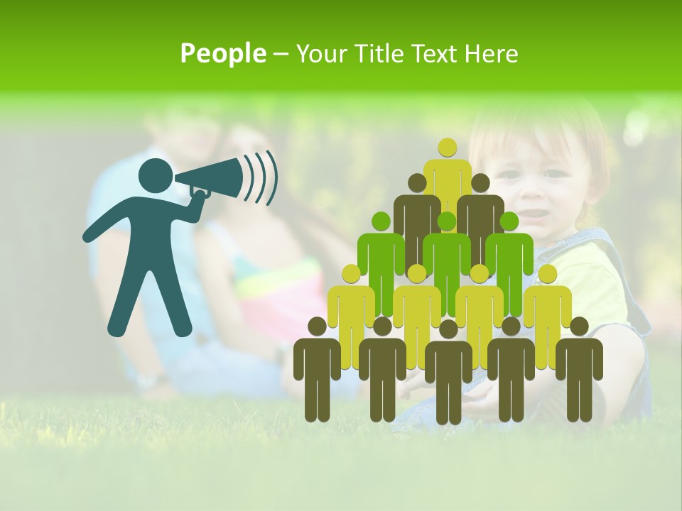 Child Rest Green PowerPoint Template