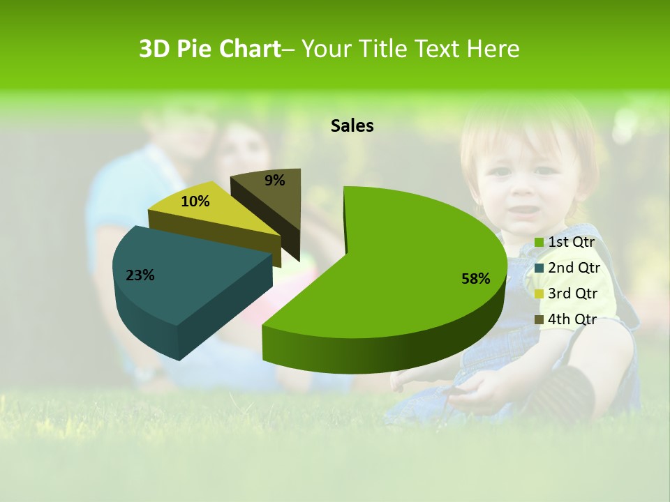 Child Rest Green PowerPoint Template