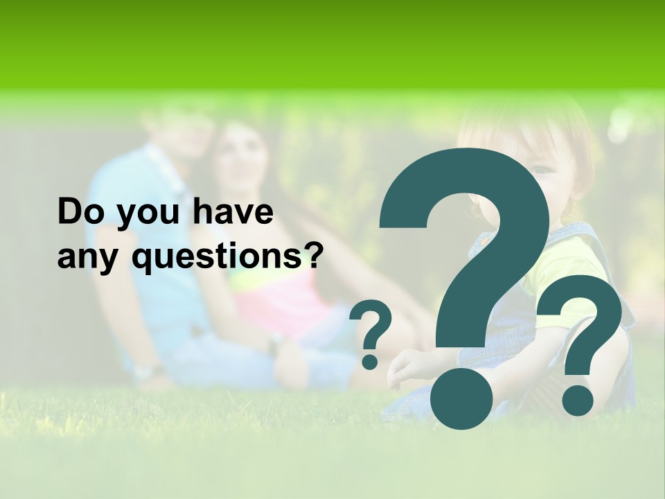 Child Rest Green PowerPoint Template