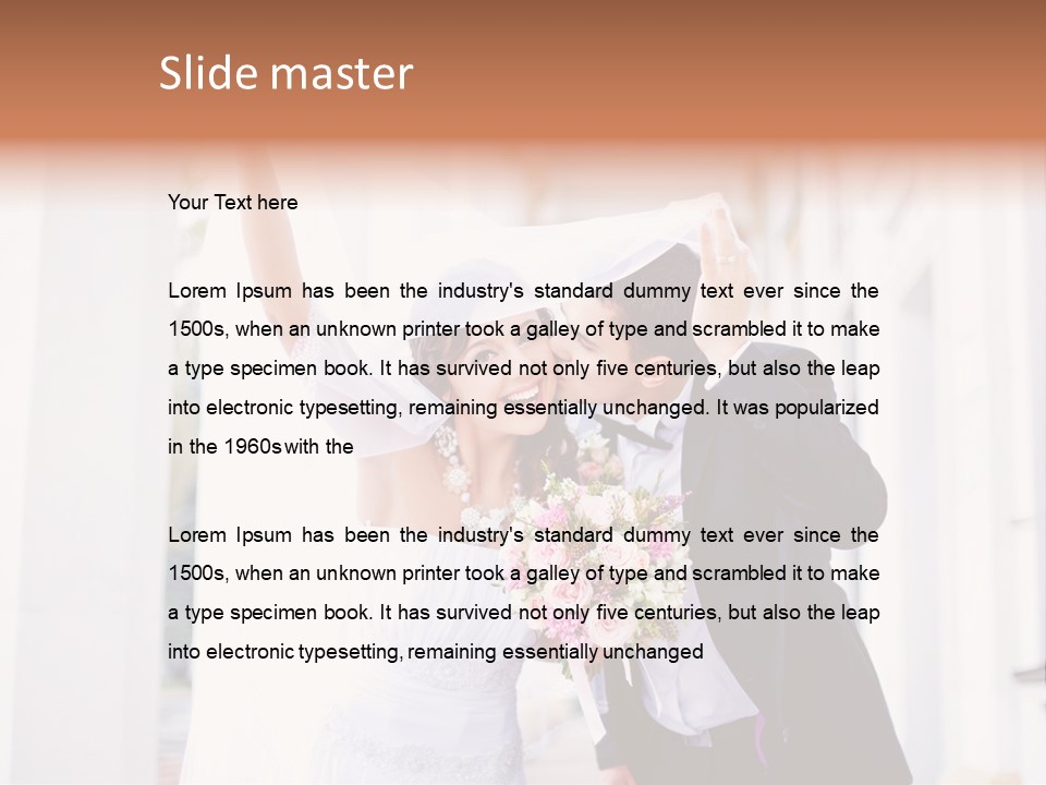 White Bouquet Getting PowerPoint Template