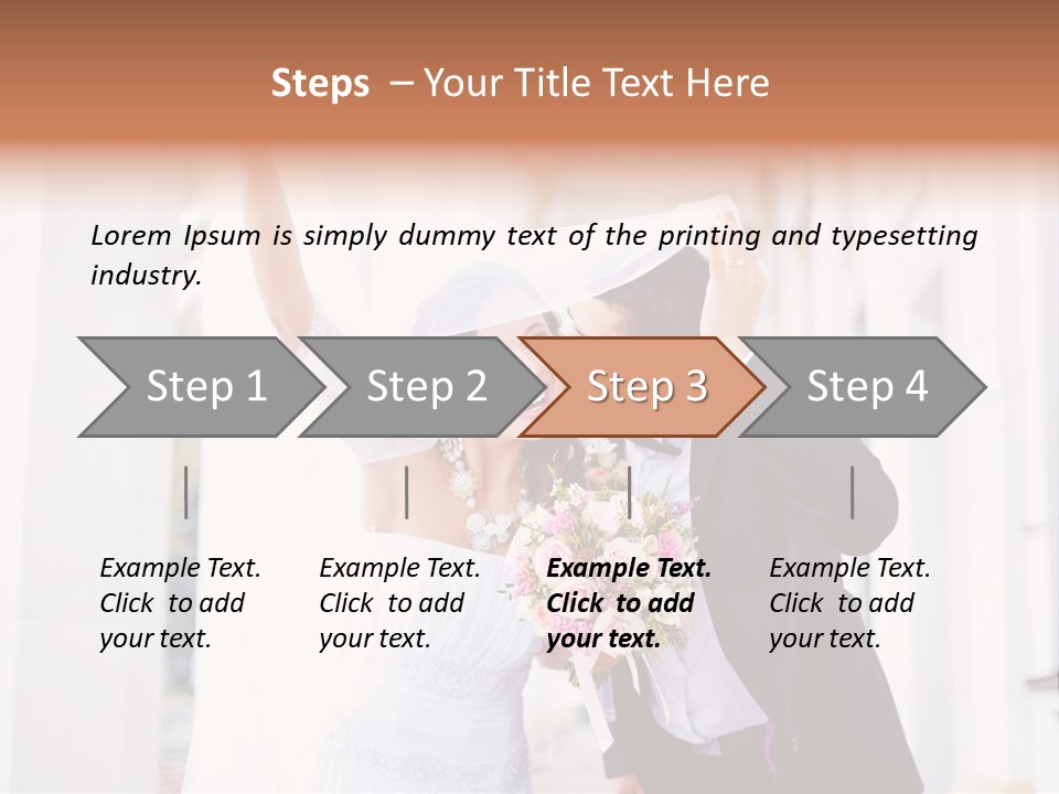 White Bouquet Getting PowerPoint Template