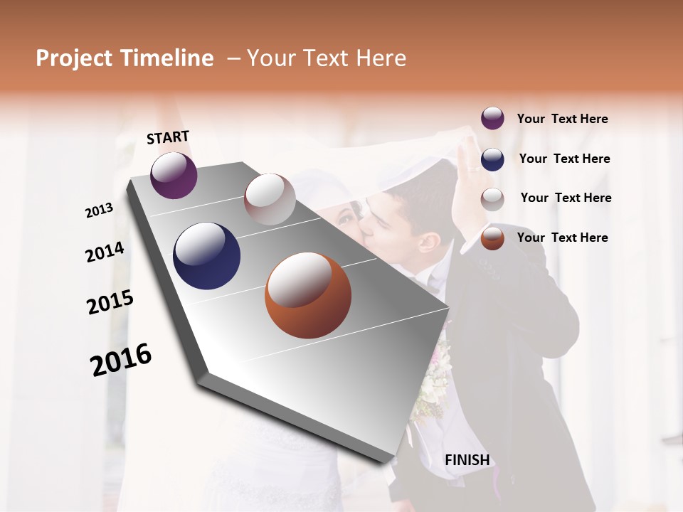 White Bouquet Getting PowerPoint Template