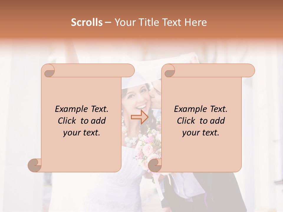 White Bouquet Getting PowerPoint Template