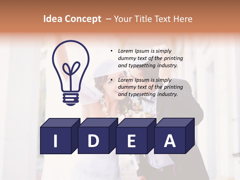 White Bouquet Getting PowerPoint Template