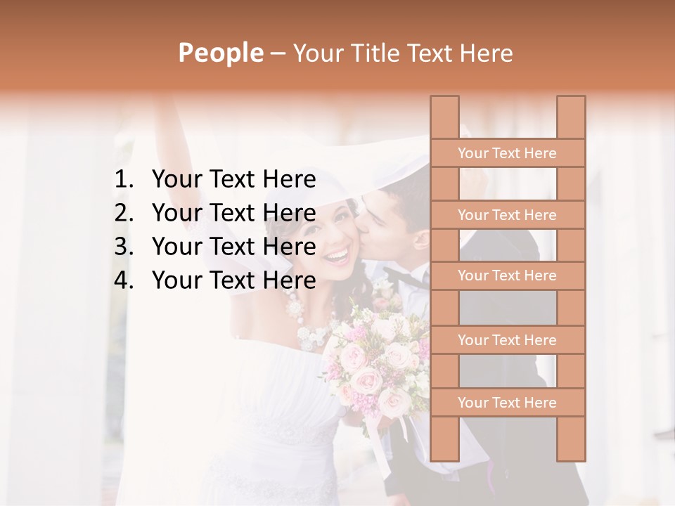 White Bouquet Getting PowerPoint Template