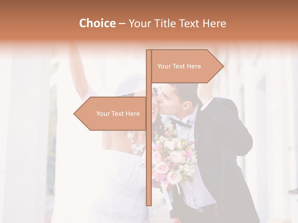 White Bouquet Getting PowerPoint Template