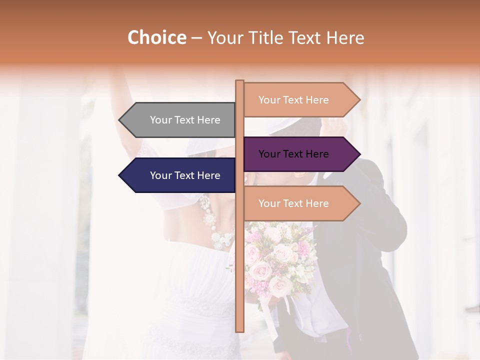 White Bouquet Getting PowerPoint Template