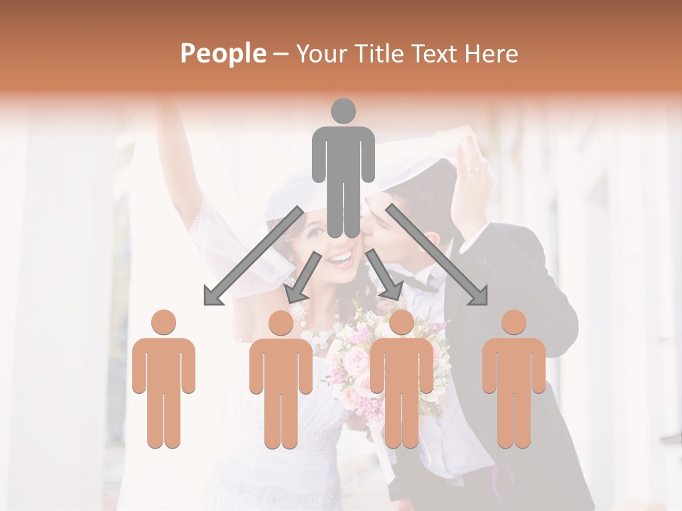White Bouquet Getting PowerPoint Template