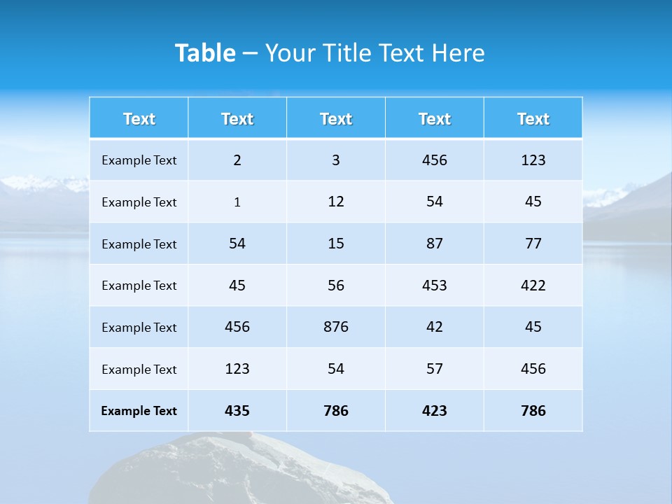 Vitality Mountain Silence PowerPoint Template
