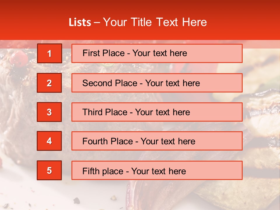 Preparation Garnish Surface PowerPoint Template
