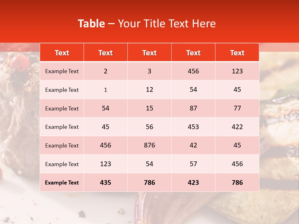 Preparation Garnish Surface PowerPoint Template