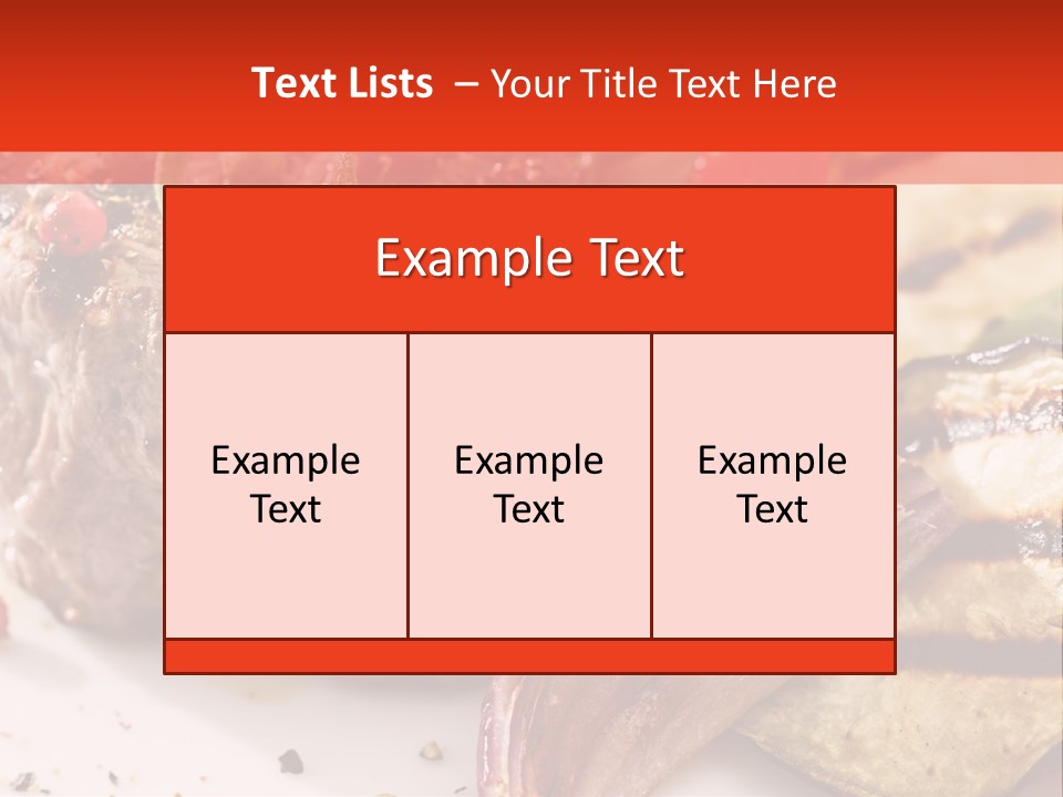Preparation Garnish Surface PowerPoint Template