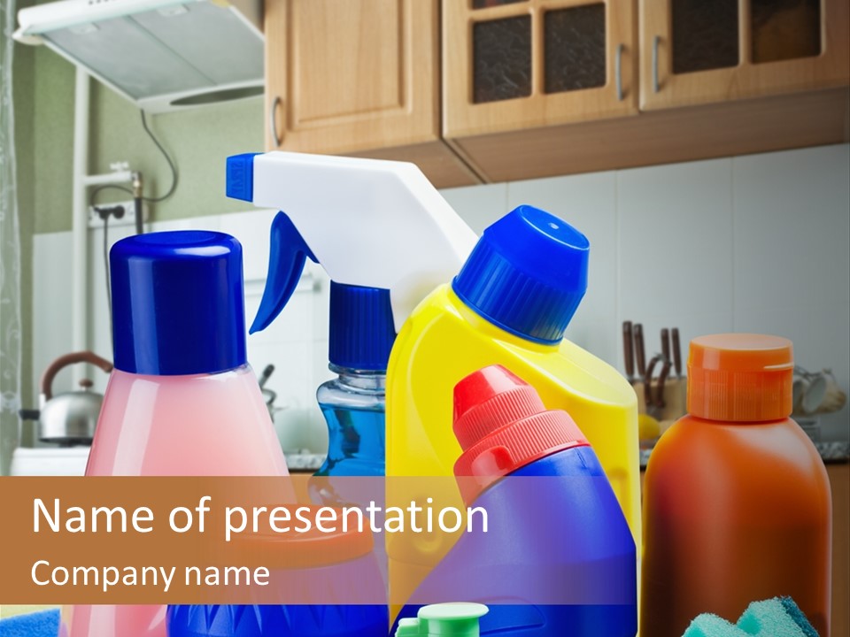 Disinfect Domestic Bleach PowerPoint Template