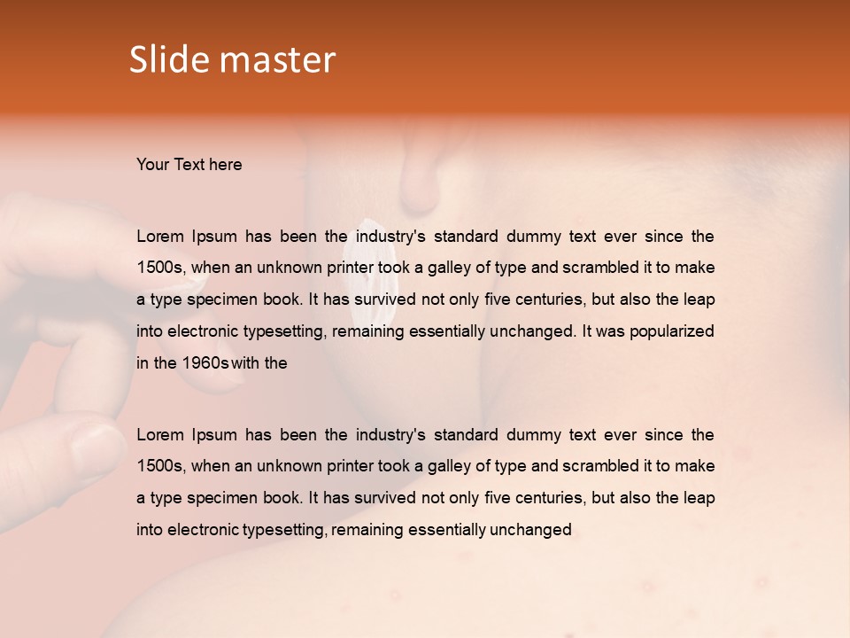 Torso Unwell Caucasian PowerPoint Template