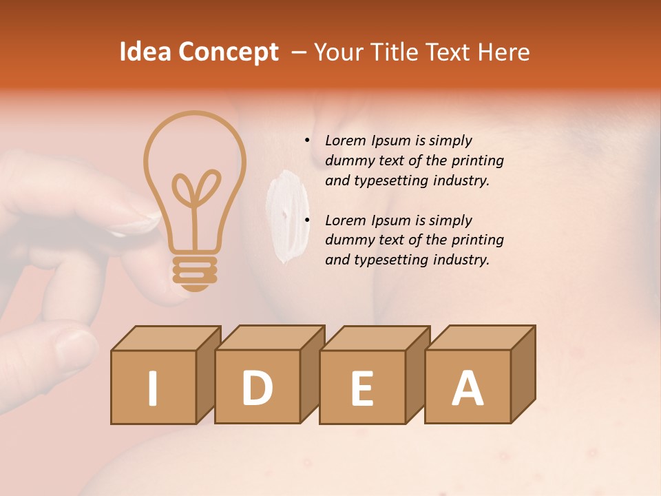 Torso Unwell Caucasian PowerPoint Template