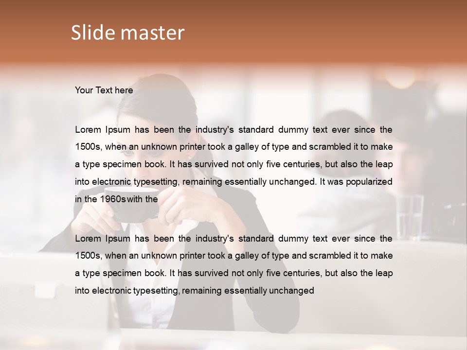 Female Businesswoman Candid PowerPoint Template