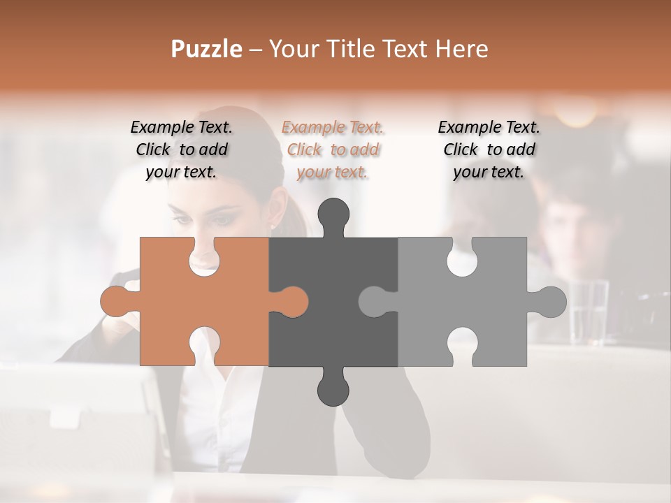 Female Businesswoman Candid PowerPoint Template