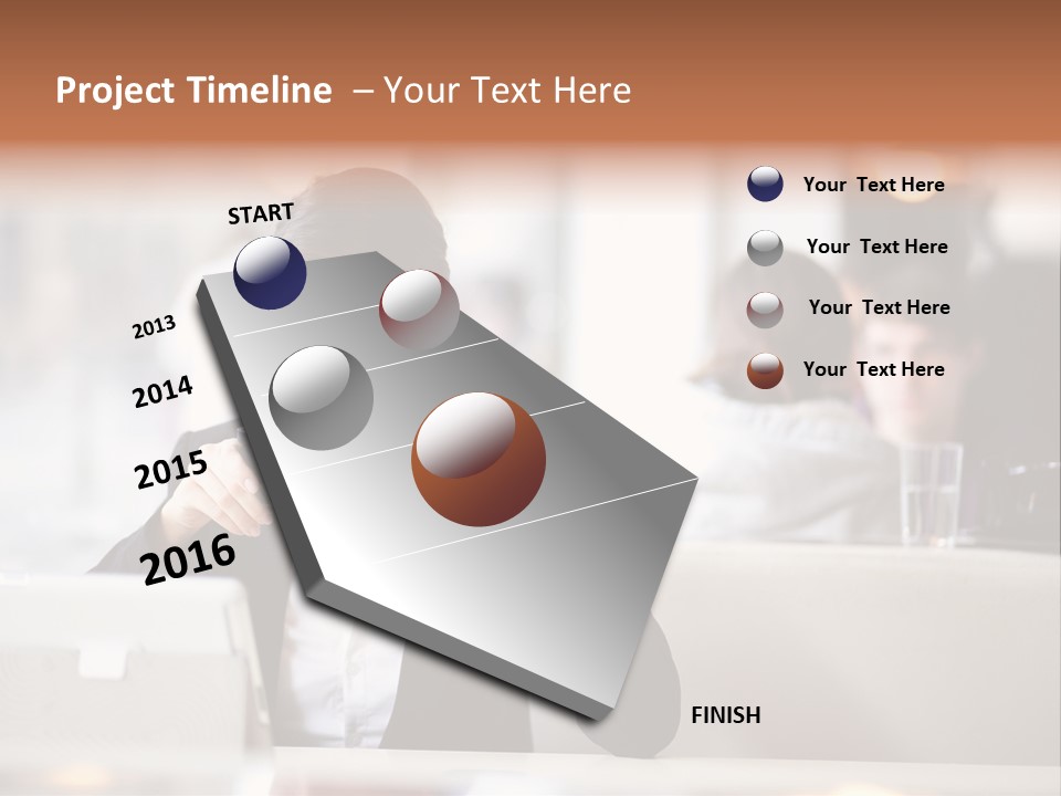 Female Businesswoman Candid PowerPoint Template