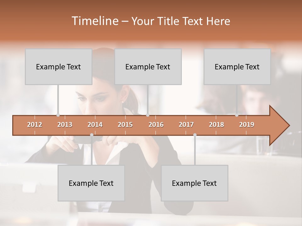 Female Businesswoman Candid PowerPoint Template