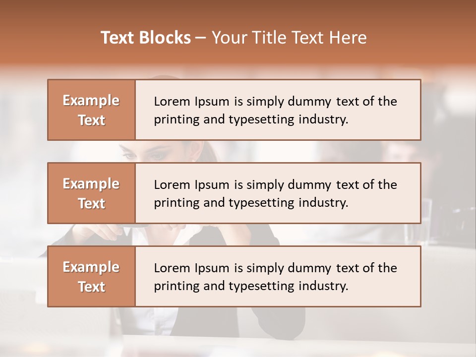 Female Businesswoman Candid PowerPoint Template